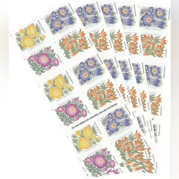 Vibrant Floral Home Design Stamps